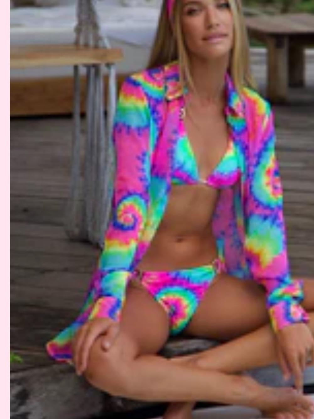Moda Minx Tie-Dye Cover-Up Shirt – Size Medium – NWT